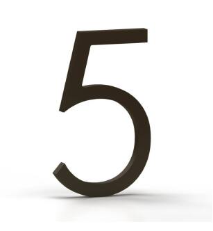 Mega Handles 793087679381 House Number 5 in Matte Black