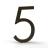 Mega Handles 793087679381 House Number 5 in Matte Black