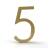 Mega Handles 793087679398 House Number 5 in Satin Brass
