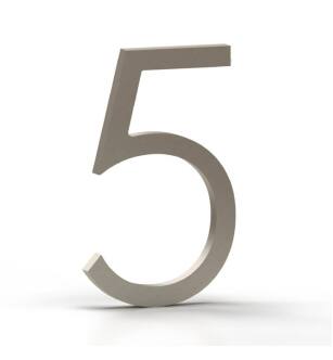 Mega Handles 793087679404 House Number 5 in Satin Nickel