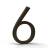 Mega Handles 793087679411 House Number 6 in Matte Black