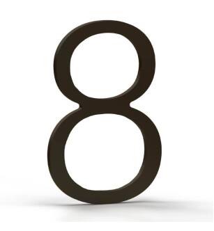 Mega Handles 793087679473 House Number 8 in Matte Black