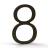 Mega Handles 793087679473 House Number 8 in Matte Black