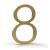 Mega Handles 793087679480 House Number 8 in Satin Brass