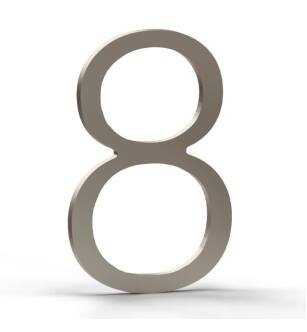 Mega Handles 793087679497 House Number 8 in Satin Nickel