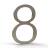 Mega Handles 793087679497 House Number 8 in Satin Nickel