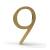 Mega Handles 793087679510 House Number 9 in Satin Brass