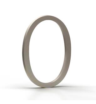 Mega Handles 793087679558 House Number 0 in Satin Nickel