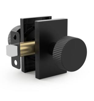 Mega Handles 793087680325 Ribba Passage Door Knob in Matte Black