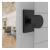 Mega Handles 793087680332 Ribba Dummy Door Knob in Matte Black