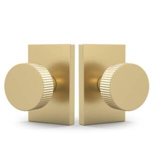 Mega Handles 793087680301 Ribba Dummy Door Knob in Satin Brass