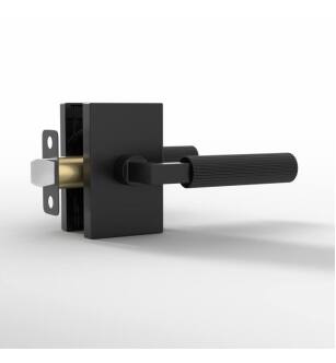 Mega Handles 793087680554 Ridge Passage Door Knob in Matte Black