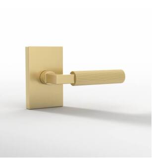 Mega Handles 793087680592 Ridge 2 Pack Dummy Door Knob in Satin Brass
