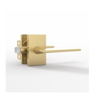 Mega Handles 793087680356 Apex 1 Pack Passage Door Handle in Satin Brass