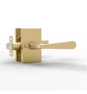 Mega Handles 793087680400 Serrano Privacy 1 Pack Door Handles in Satin Brass