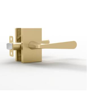 Mega Handles 793087680417 Serrano Passage 1 Pack Door Handles in Satin Brass