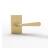Mega Handles 793087680424 Serrano Dummy 2 Pack Door Handles in Satin Brass