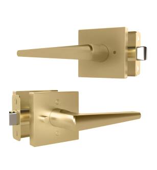 Mega Handles 850020756063 Schein Privacy in Satin Brass
