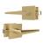 Mega Handles BSRE3ASB Schein Passage Sb in Satin Brass/Gold