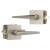 Mega Handles BSRE3ASN Schein Passage Sn in Satin Nickel/Silver