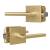 Mega Handles SLE3ASB Prime Select Passage Sb Short, Exposed in Satin Brass/Gold