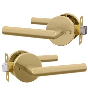 Mega Handles 850020756490 Ronn Privacy Sb in Satin Brass