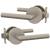 Mega Handles RLD4ASN Ronn Passage Sn in Satin Nickel/Silver