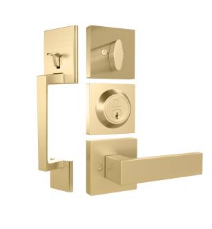 Mega Handles 850020756414 Tobelle Square in Satin Brass
