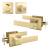 Mega Handles ENE2SB Robell Combo Sb Short in Satin Brass/Gold