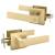 Mega Handles ENE1SB Robell Single Sb Short in Satin Brass/Gold