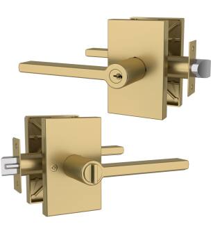 Mega Handles GG5NSB Glamor Entry Sb in Satin Brass/Gold