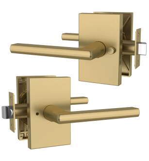 Mega Handles 795847816029 Glamor Privacy in Satin Brass
