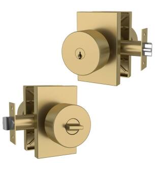 Mega Handles 781111264160 Laura Entry in Satin Brass