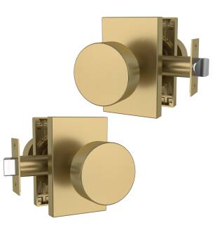 Mega Handles 795847816166 Laura Passage in Satin Brass