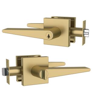 Mega Handles 795847816579-2 Schein Master Keyed Entry in Satin Brass