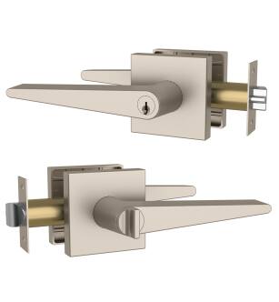 Mega Handles 795847816586-2 Schein Master Keyed Entry in Satin Nickel