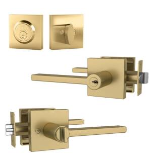 Mega Handles 725414330467-1 Prime Entry Combo Sb in Satin Brass