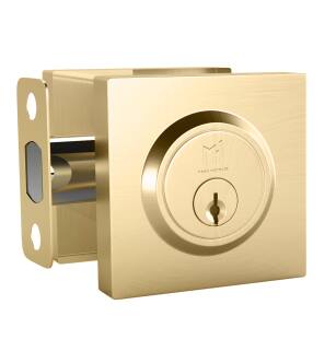 Mega Handles 795847816340 Robell Deadbolt Master 1 in Satin Brass
