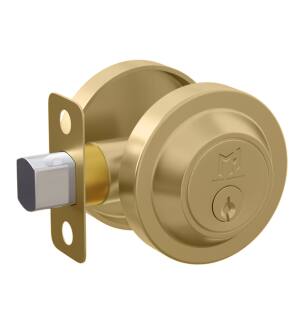 Mega Handles DBD8SB-M1 Raegen Deadbolt Sb Master 1 Us4 in Satin Brass/Gold