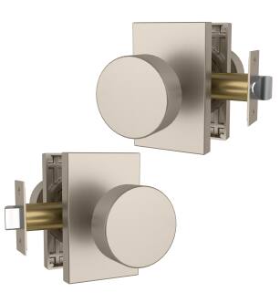 Mega Handles 725414330955 Laura Passage in Satin Nickel