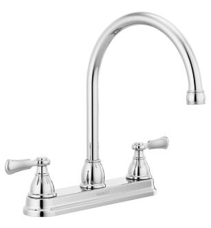 Peerless Elmhurst® P2965LF Two-Handle Kitchen Faucet with Twist Aerator in Chrome