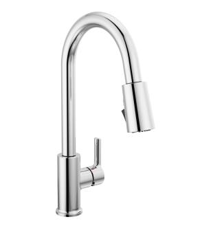 Peerless Flute™ P7912LF-1.0 Single Handle Pulldown Kitchen Faucet Three Hole Deck Mount in Chrome