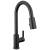 Peerless Flute™ P7912LF-BL Single Handle Pulldown Kitchen Faucet Three Hole Deck Mount in Matte Black