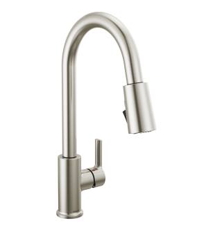 Peerless Flute™ P7912LF-SS-1.0 Single Handle Pulldown Kitchen Faucet Three Hole Deck Mount in Stainless