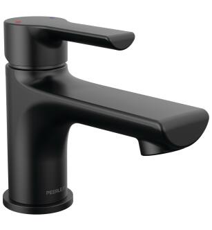 Peerless Flute™ P1512LF-BL-M-0.5 Single Top Handle Lavatory Faucet Three Hole Deck Mount in Matte Black