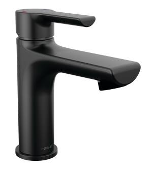 Peerless Flute™ P1513LF-BL Single Top Handle Lavatory Faucet Three Hole Deck Mount in Matte Black