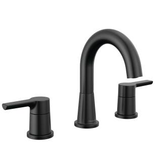 Peerless Flute™ P3512LF-BL Two Handle Widespread Lavatory Faucet in Matte Black