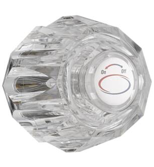 Peerless Other RP19041 Single Clear Knob Handle Kit with Button and Screw in Chrome