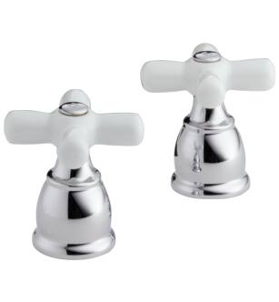 Peerless Other RP41678 Single Metal Cross Handle Kit with Button and Screw in Chrome