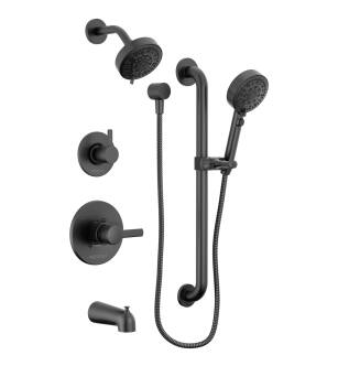 Peerless Precept® PTT24447-BL ADA tub shower and hand shower in Matte Black